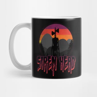 Scary Siren Head vintage sunset meme Mug